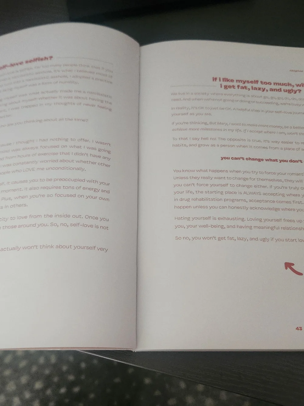 the gift of self-love Workbook - Red Cover- Preloved